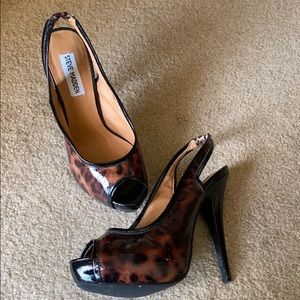 Cheetah sling back heels